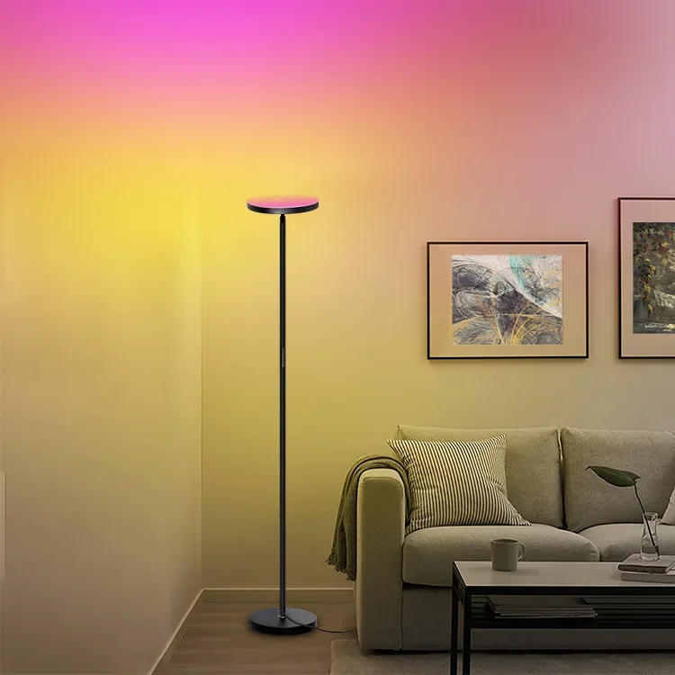 LED Intelligent Skylight Wireless RGB Remote Control Double-sided Luminous Floor Lamp Atmosphere