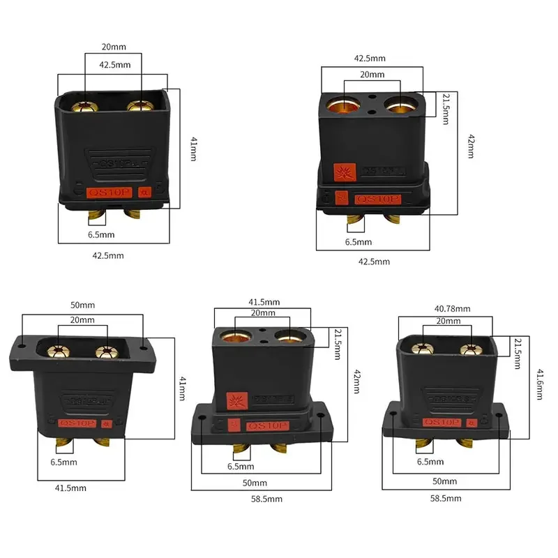 Spina della batteria 210A QS10 connettore della batteria del veicolo elettrico Anti-accensione terminale di ricarica di alimentazione maschio