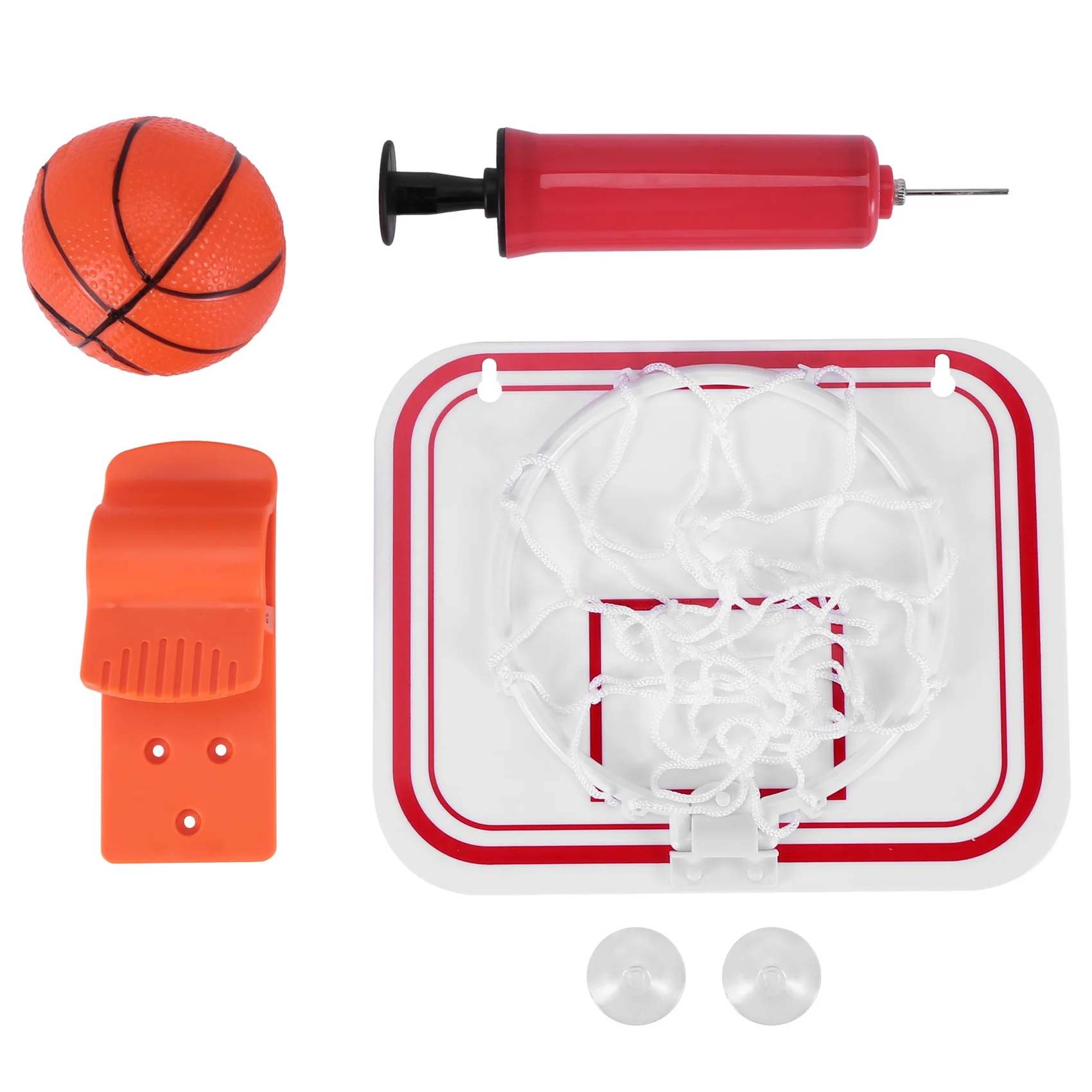 AEF5-Sport Office Basketball Hoop Clip For Trash Can Basketball Game Small Basketball Board Clip For Waste Basket
