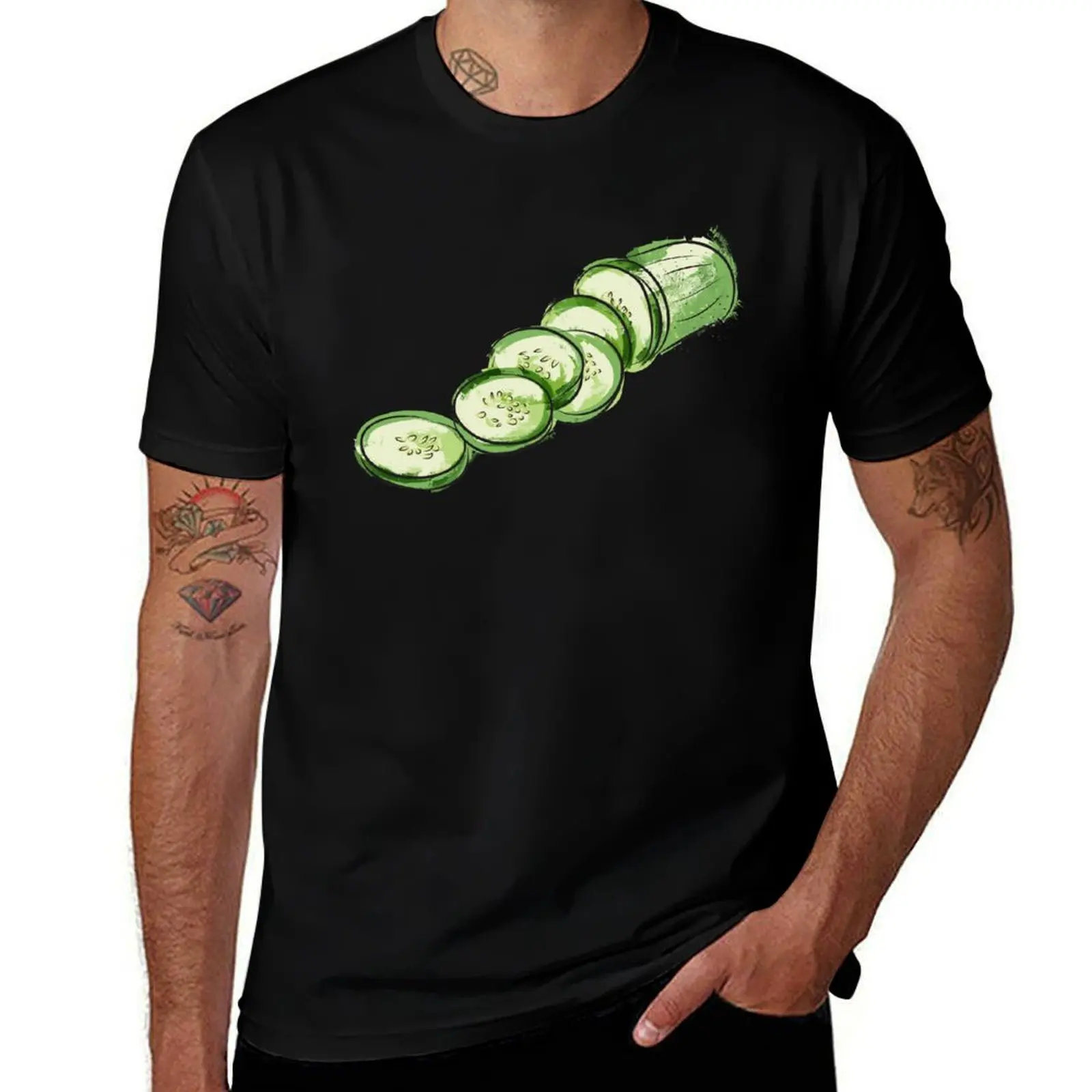 chopped cucumber T-Shirt man t shirts for men casual T-Shirt