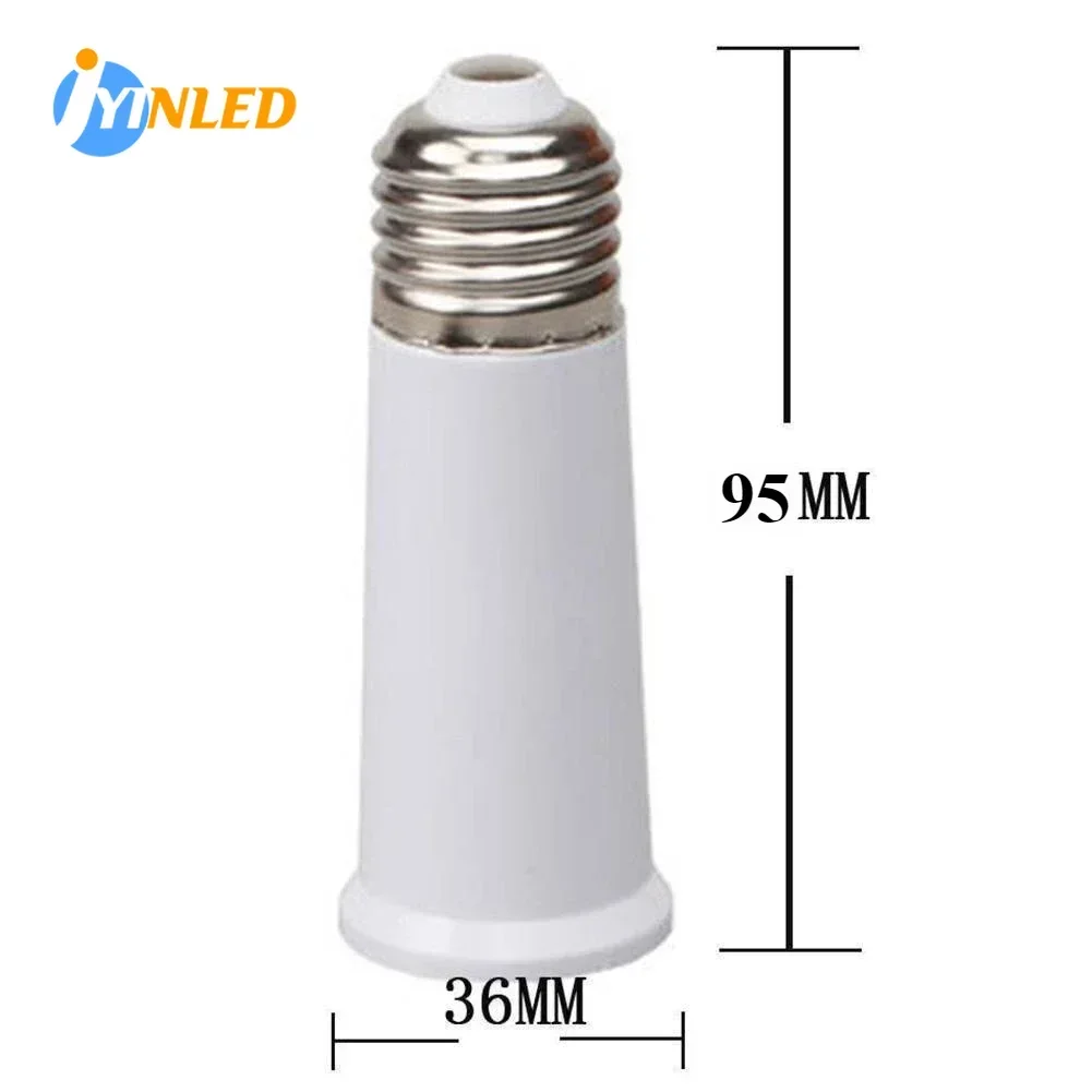 

2PCS E27 To E27 Socket Lamp Holder Adapter Light Socket Extender Adapter 65mm/95mm Screw Bulb Base Adapter Converter Lamp Bulb