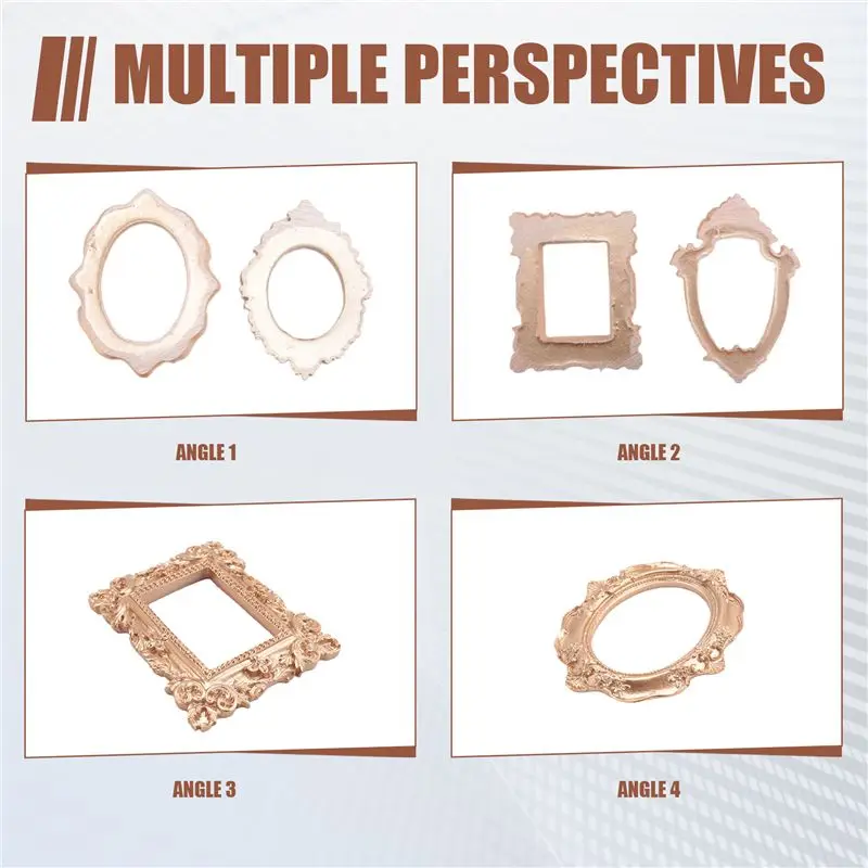 ABKJ-4 Pcs Vintage Picture Frame Antique Photo Frame Wall Hanging Photo Frame Table Top Display Christmas Holiday Home Decor
