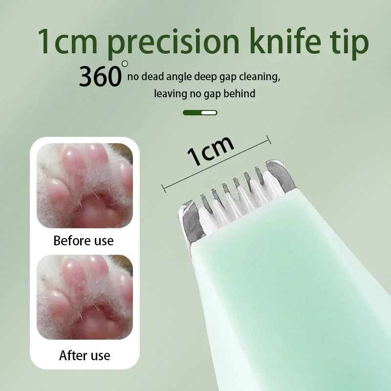 Xiaomi آمنة اللاسلكية القط مخلب المتقلب منخفضة الضوضاء المتقلب منطقة صغيرة الكلب المتقلب للجمال LED تنظيف فرشاة الحيوانات الأليفة الشعر الحلاقة عيون