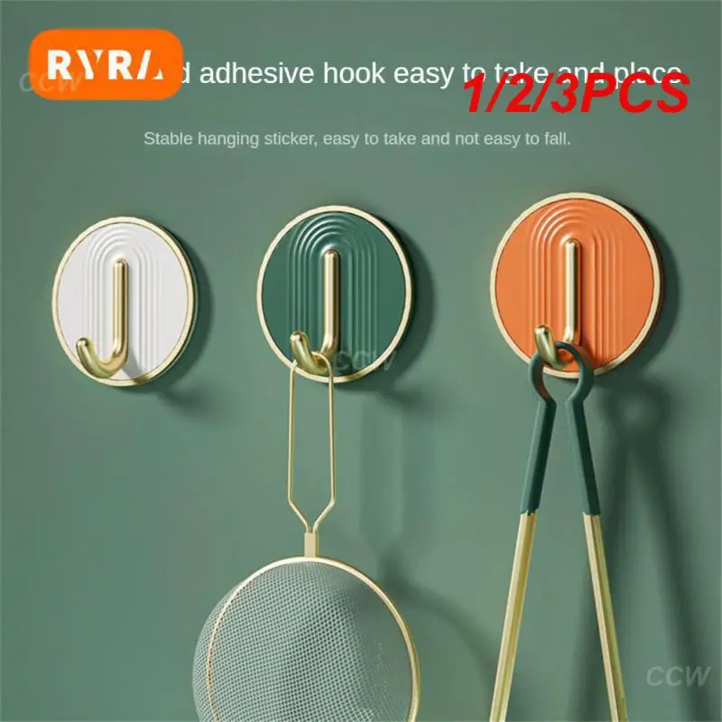 

1/2/3PCS Hook Strong Load-bearing A Variety Of Colors Good Load-bearing Performance Stable Non-perforated Sticky Hook