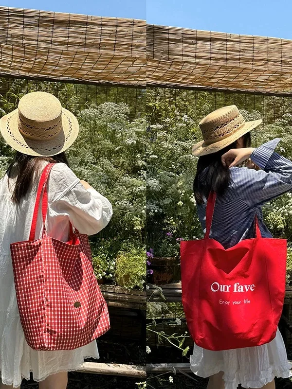 

Двусторонняя холщовая сумка-тоут в Корейском стиле Sle Lazy id Student Par, большая вместительная холщовая сумка на одно плечо, белая Tiya, новинка 2023 года