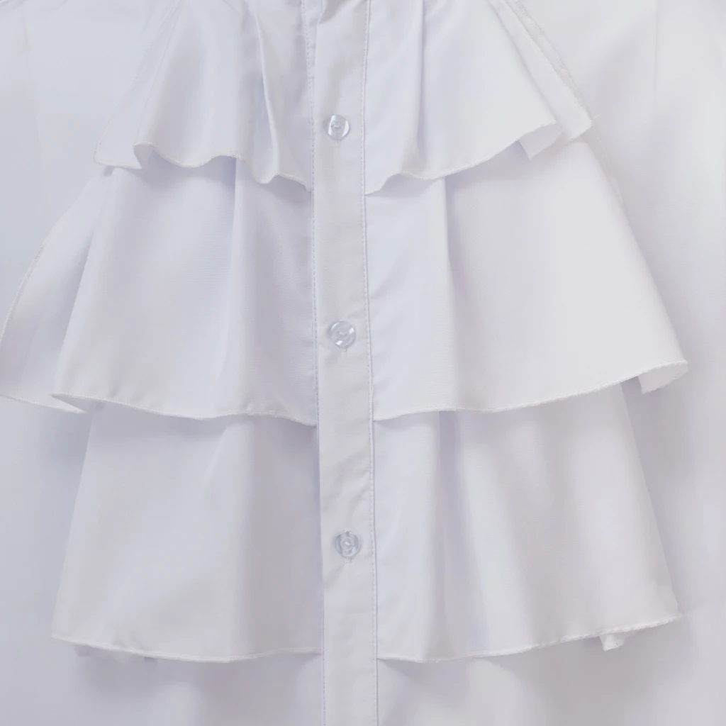 Seinfeld Puffy Shirt Cosplay Costume Man's White Shirts Jerry Seinfeld Halloween Top Daily Shirts