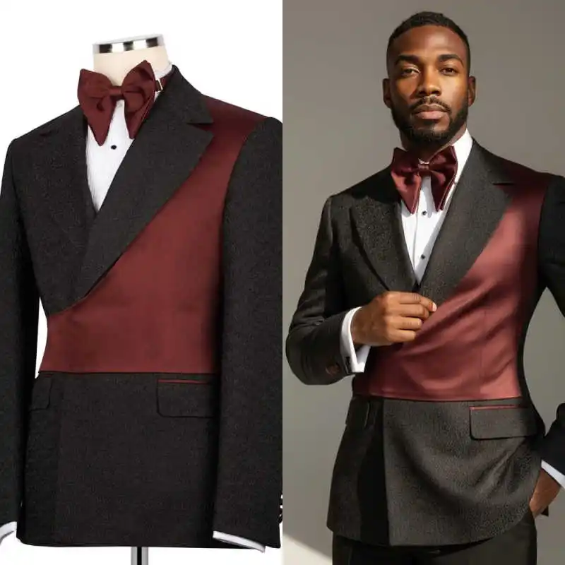 

Classic Men Suit 2 Pieces Blazer Pants Single Breasted Notched Lapel Special Occasion Prom Party Customized trajes para hombre