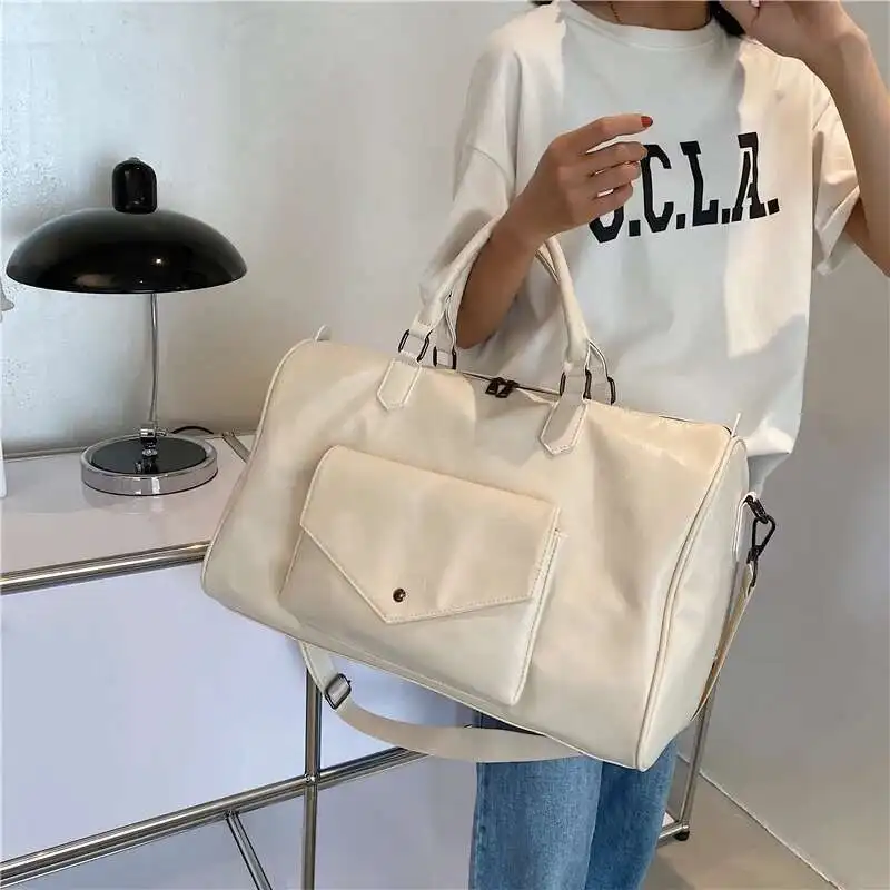 

Duffle Women's Bag Fashion Large Travel Bag Organizer Sports Gym Bags Outdoor Shoulder Crossbody Bag PU Leather Weekend Handbags