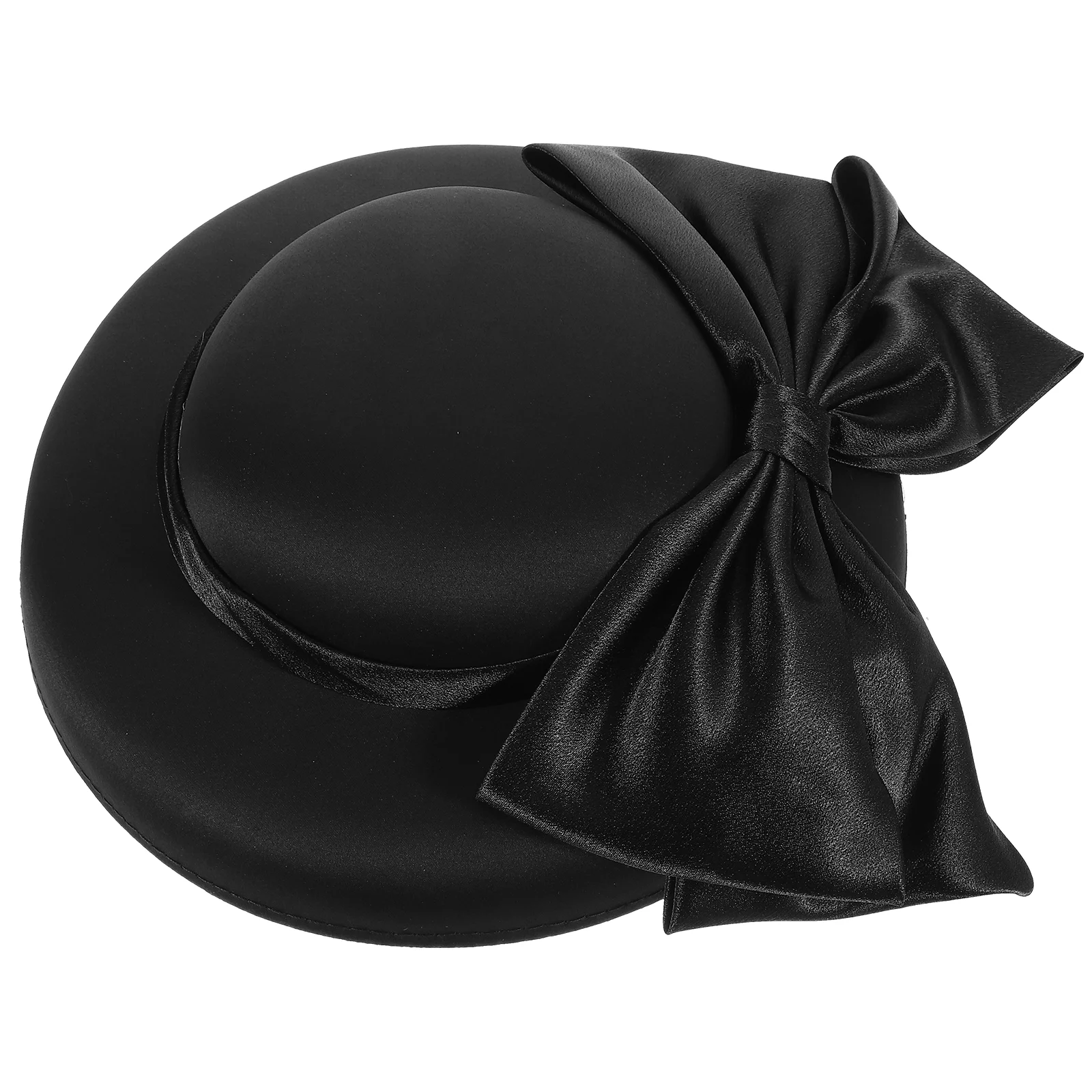 Fliege Kappe Retro Zylinder schwarz Hochzeit Gast Kleid Braut party Fascinator Farbe weiße Frauen