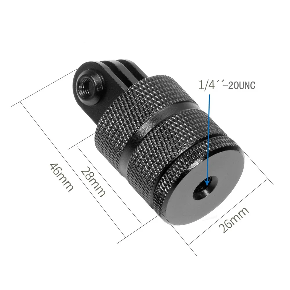 360 °   دوران سبائك الألومنيوم ترايبود جبل 1/4 "محول ل GoPro 10 Xiaomi Yi 4K Sjcam Eken insta360 X2 X3 ملحقات الكاميرا