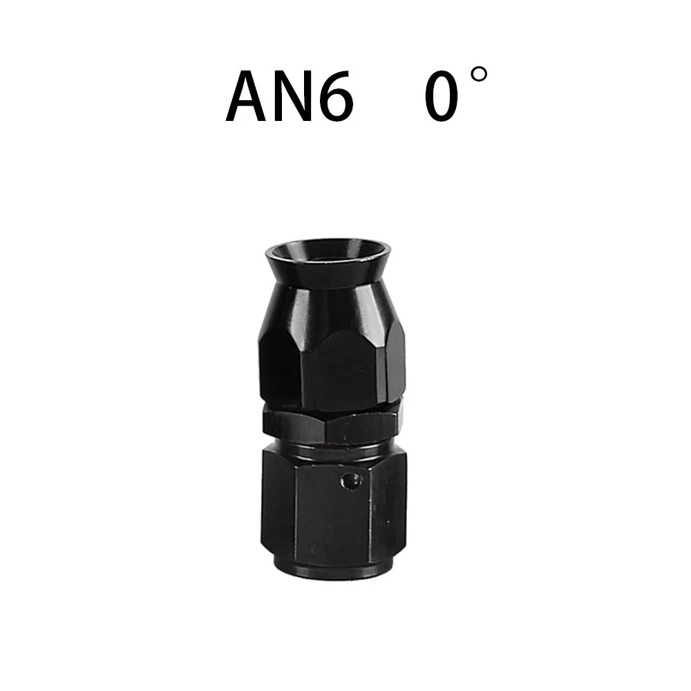 AN4/6/8/10/12 Recht 0 ° /45 ° /90 ° /120 ° /180 °   Graad PTFE olie brandstof draaibare slanguiteinde olie slanguiteinde adapterset zwart