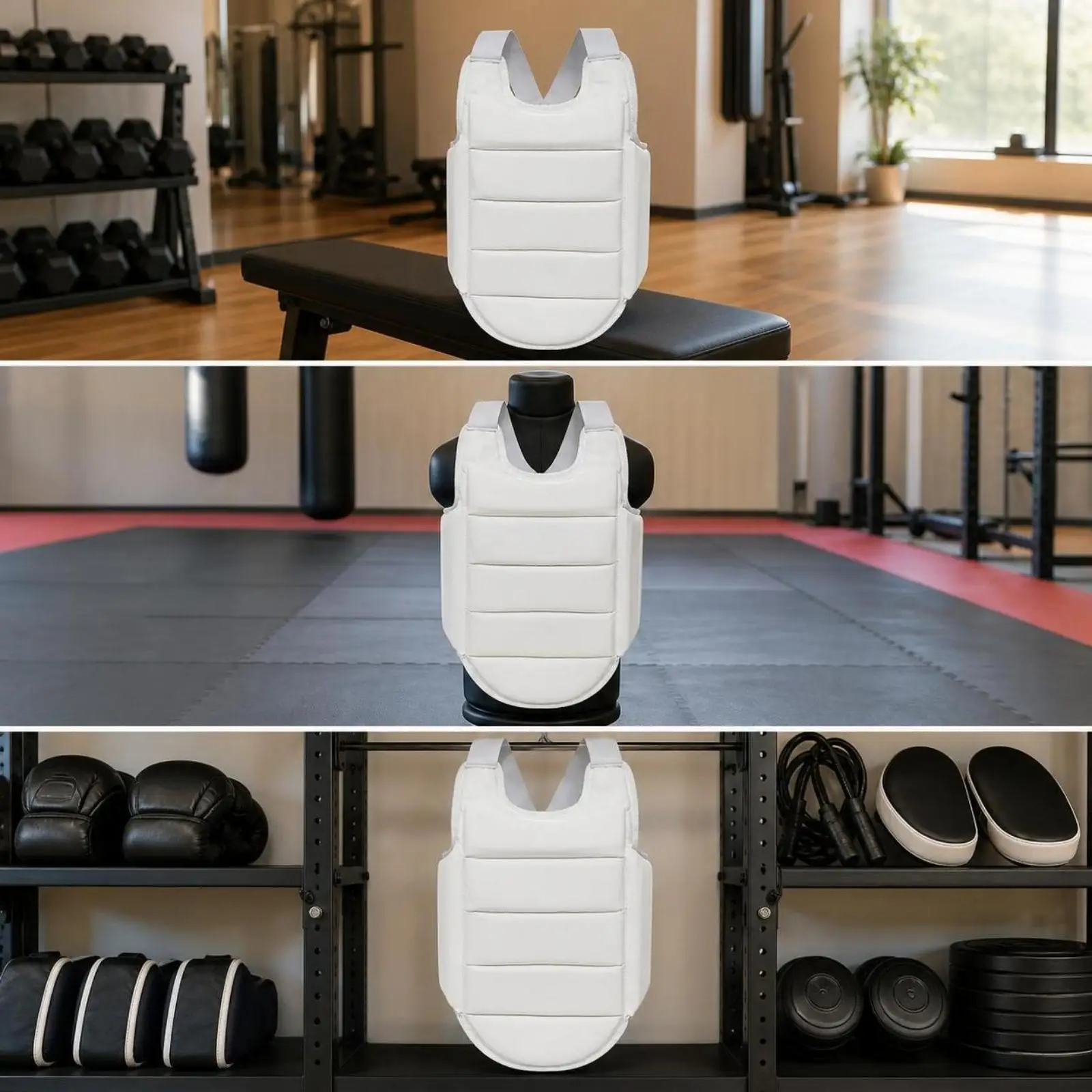 Premium PU EVA Chest Guard for Taekwondo Boxing Sparring Protective Vest for Torso Training
