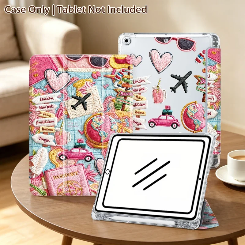 Tri-fold Multi-angle Stand Case for iPad 7/8/9/11, iPad 11(A16), Pro 11, Air 4/5 10.9, Mini 6/7, Pro 9.7/10.5, Air 1/2, Air 8/11