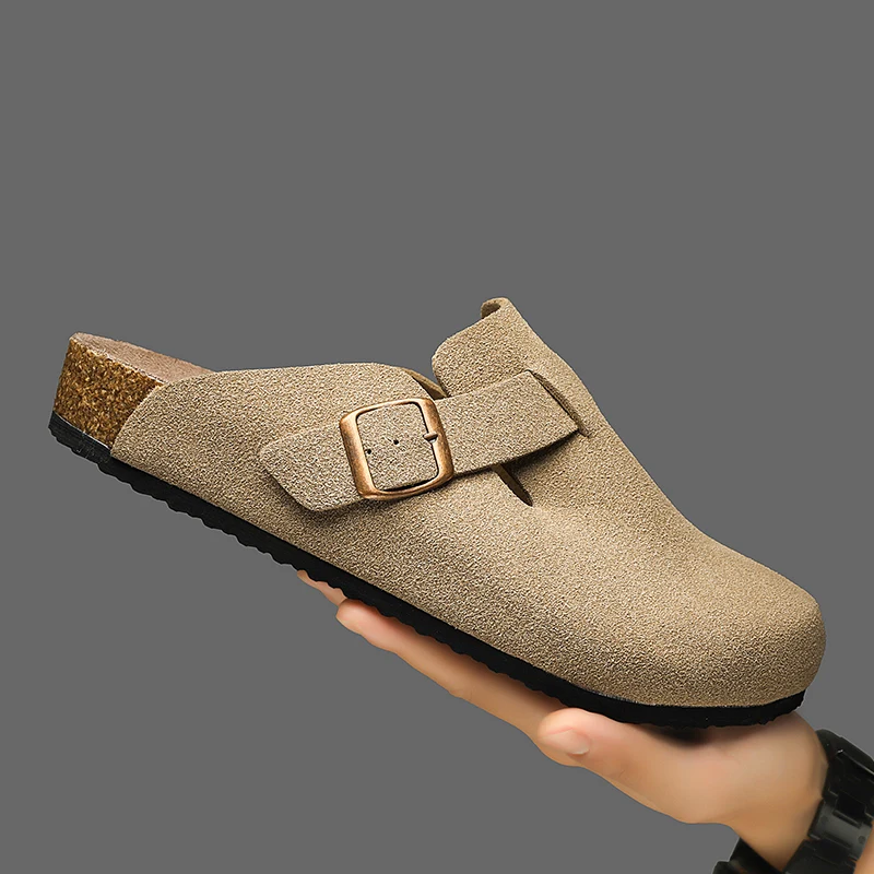

2026 Summer New Fashion Closed Toe Slippers Slip-On Outdoor Non-Slip Wear-Resistant Couple Casual Half Slippers