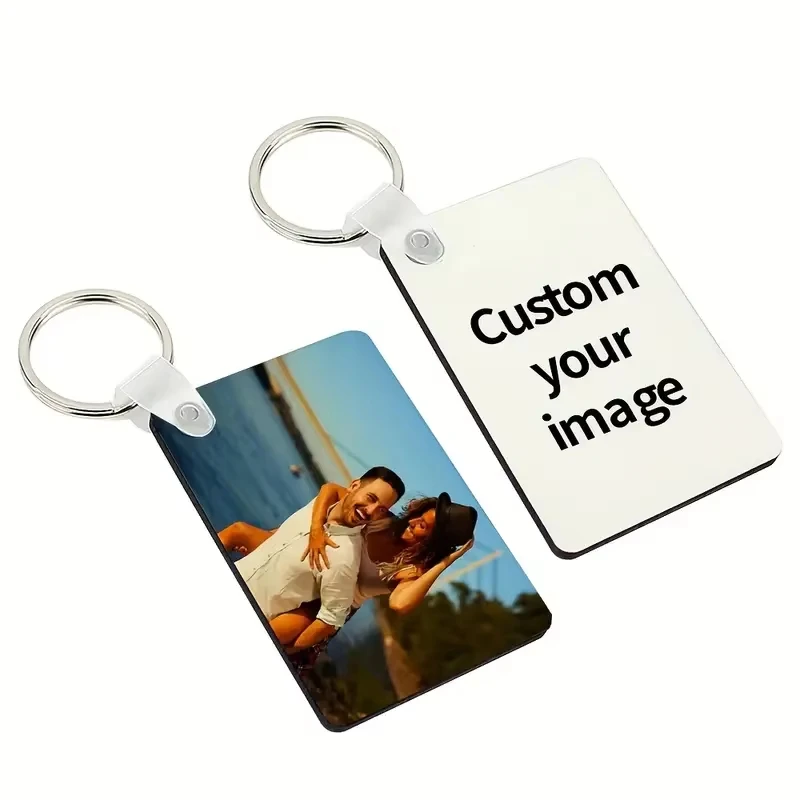 Personalized Photo Keychain Custom DIY Picture Key Ring Customizable Photo Key chain Souvenir Gifts for Couples Family Daily Use view 2