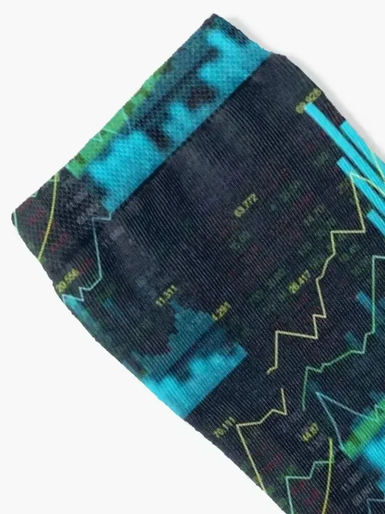 graph, stock exchange Socks Hiking boots soccer anti-slip Non-slip Heating sock Socks For Men Women's