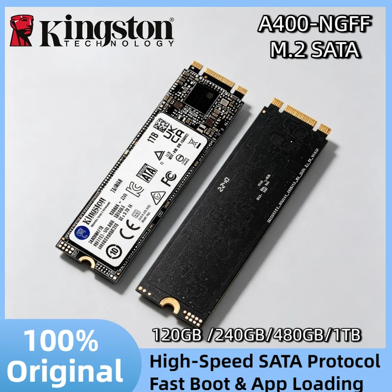 

Kingston A400 M.2 2280 SATA SSD 2TB 1TB 480GB 240GB 120GB NGFF Internal Solid State Drive for Desktop Laptop Pro