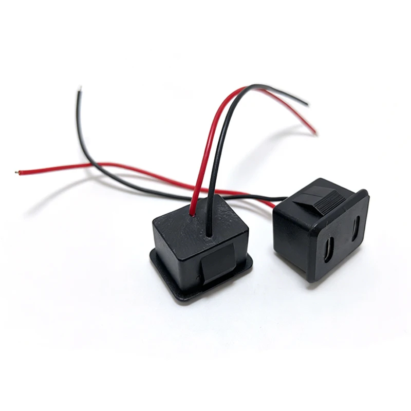 Double layer USB female base type-c socket a female USB lamp charging socket power socket with cable connector