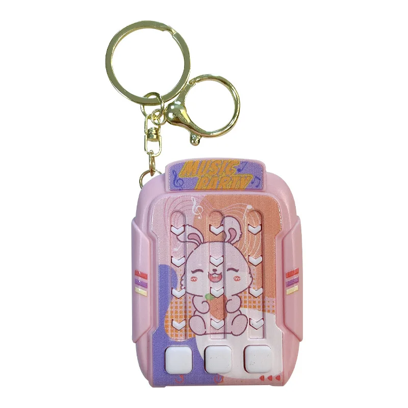 การ์ตูน Rhythm Master เกมเครื่อง Breakthrough ความเครียดบรรเทาของเล่นปริศนาบีบปุ่มเต้นรําเครื่องพวงกุญแจจี้