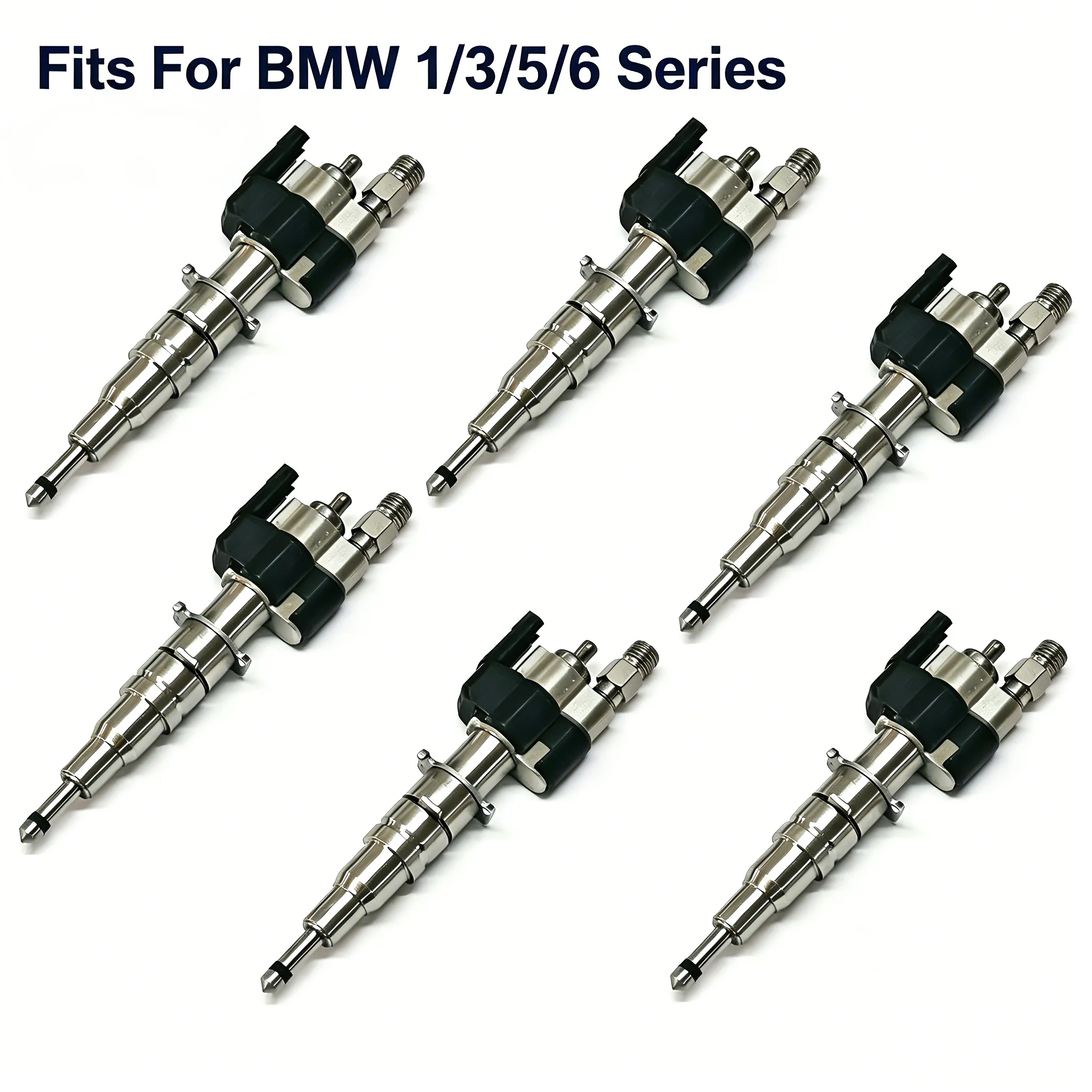 6pcs Direct Injection Fuel Injectors 13537589048 13537589048-08 compatible with BMW X6 535i N54 Engine 2008-2010 Replacement