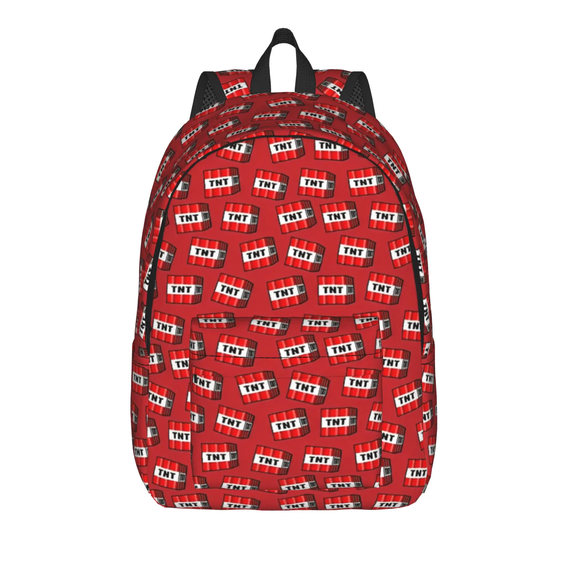 Creepers  TNT Seamless Pattern Texture Cool Backpack Gift High School Work Daypack for Men Women College Canvas Bags