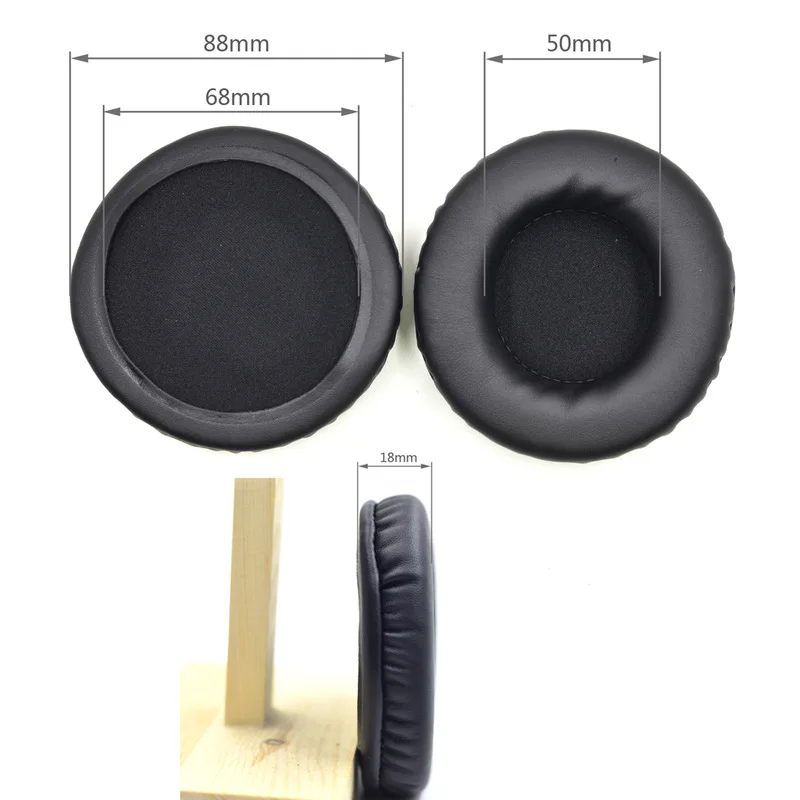Soft Comfort Ear Pads Headphone Replacement Cushion Earpads For 90mm PU Leather Over Ear Stereo Gaming Headset