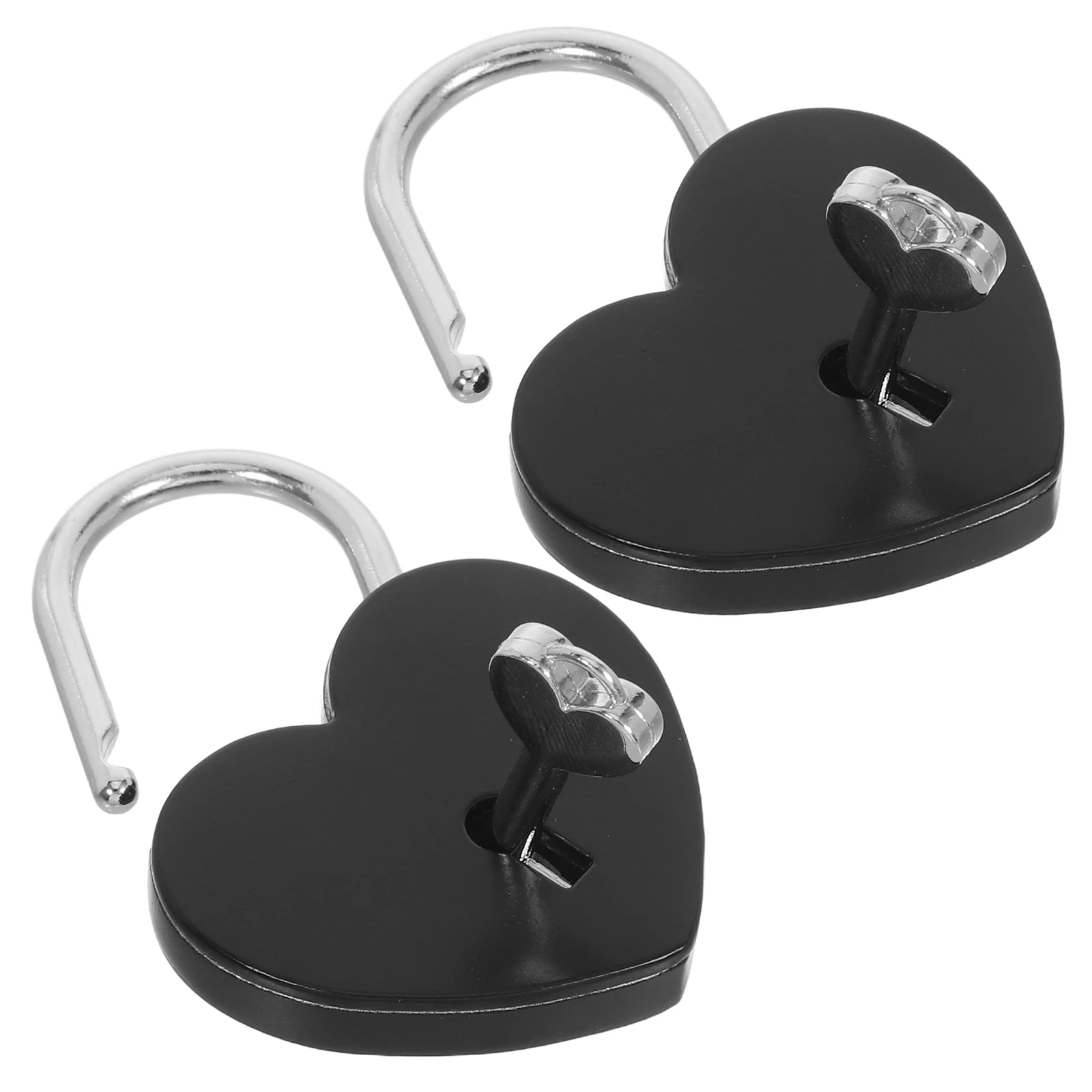 

2 pcs Small Metal Heart Shaped Padlock Mini With Key For Diary Jewelry Box Travel Bag Valentine'S Day Gift Heart Lock For Locker