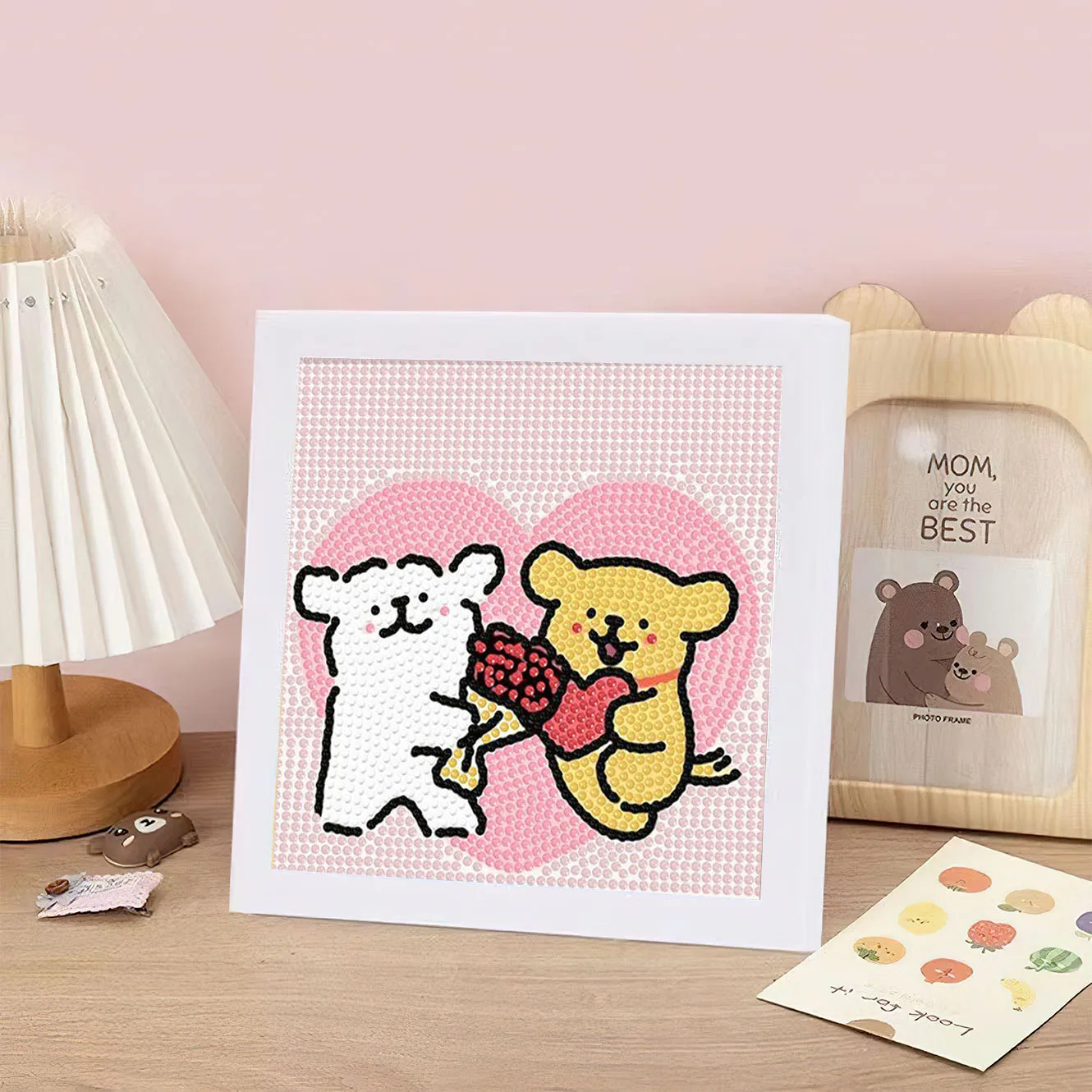 Cartoon Line Puppy Crystal Diamond Frame Decorative Painting 5D DIY Cross Embroidery Kit Cute Puppy Birthday Gift - view 5