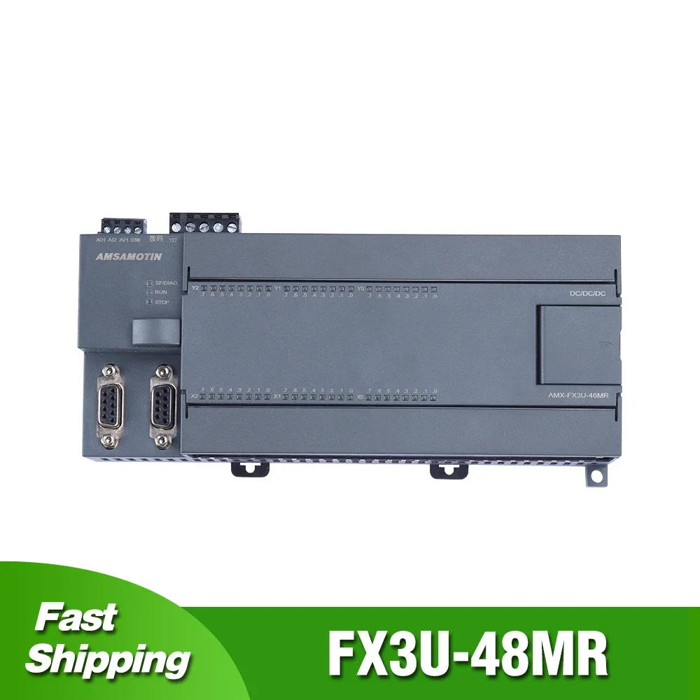 

FX3U-48MR FX3U PLC for Mitsubishi Programmable Logic Controller Transistor Relay Board Analog 2I2O Digital 24I24O Relay