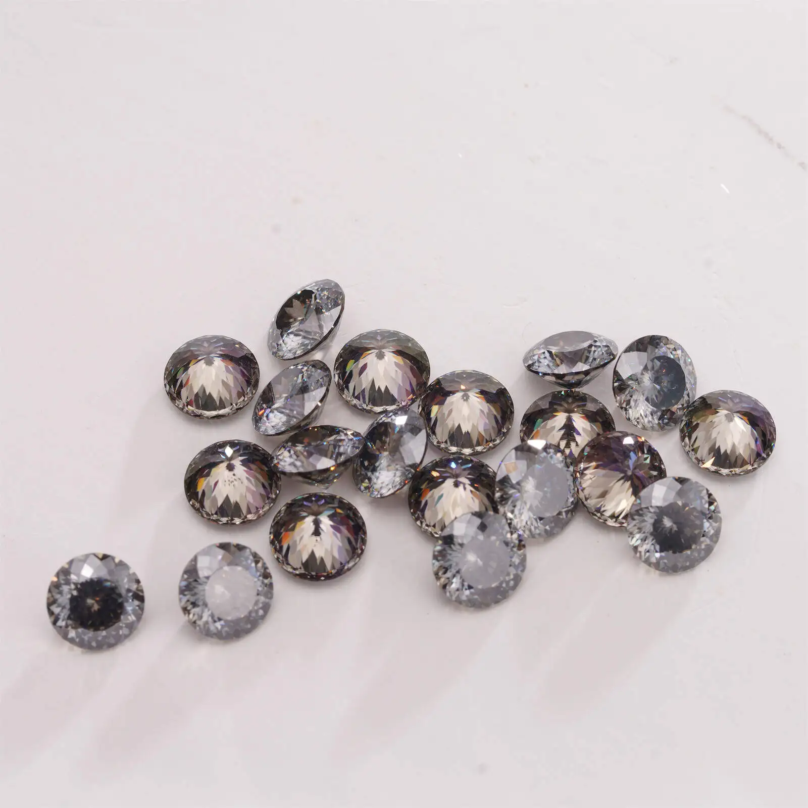 JH 100 Faceted Cut Gray Moissanite Diamond Moissanita Loose Gemstone Passed Diamond Tester VVS1 with GRA Report