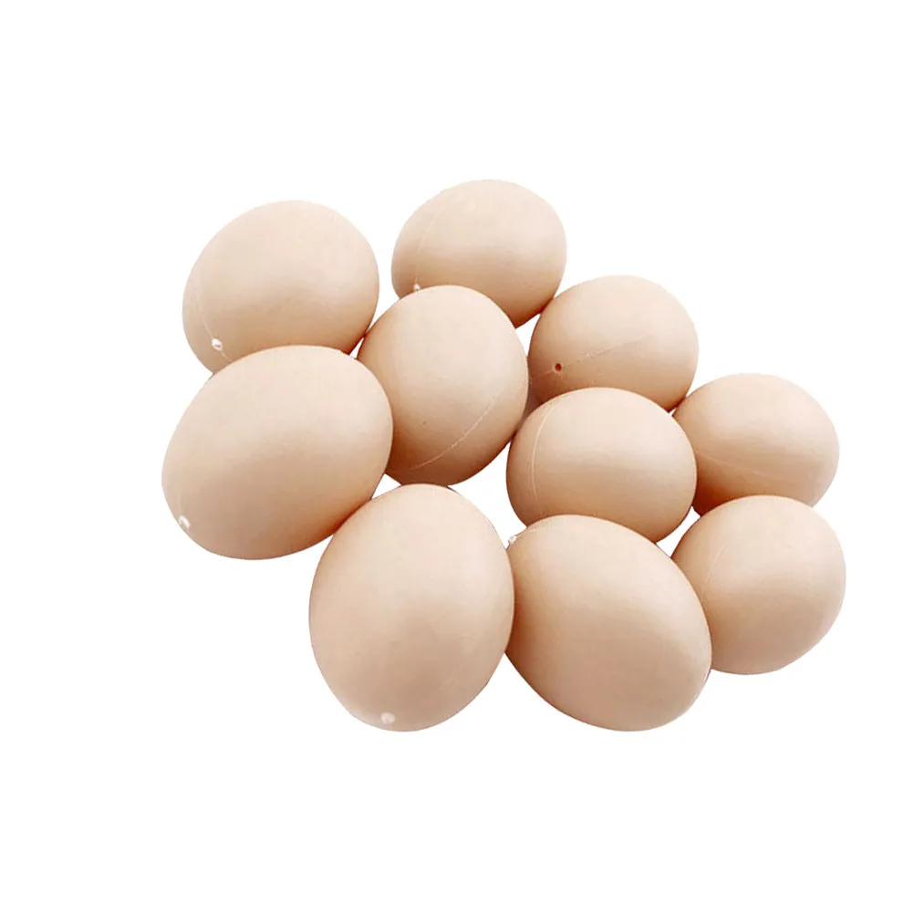

50Pcs Artificial Colored Drawing Eggs Fake Easter Eggs Kids DIY Role Play Painting Practice Supplies Fake Egg Egg Toys