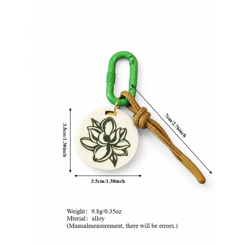 Nischen-Freizeitstil Personalisierter Neuer Frischer Lotus-Bär-Taschenanhänger Schlüsselanhänger Schmuck – Detail 6