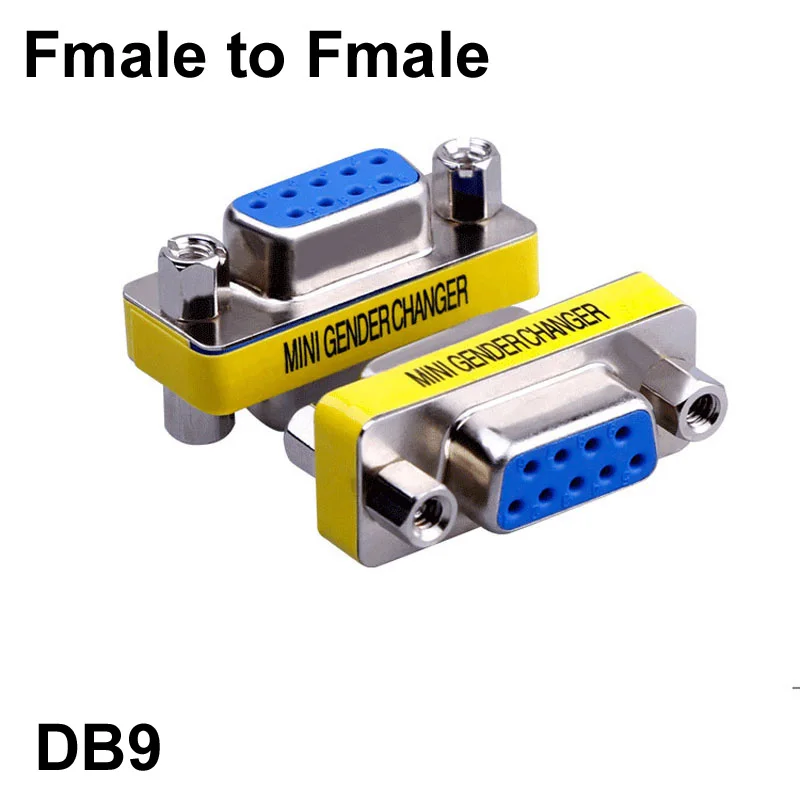 MINI DB9/DB15 9/15Pin Female/Female/Male Gender Changer VGA Plug connector Adapter D-Sub RS232 Serial Plug Connector