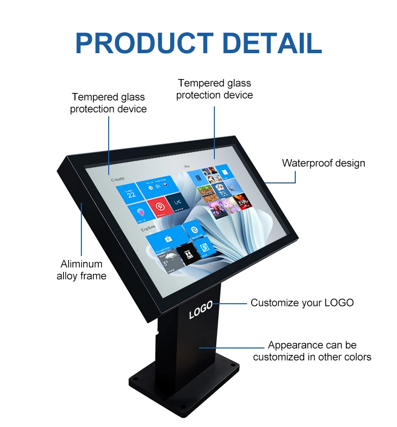 Ausgabe und Abfrage, Selbstbedienungssystem, Hotellobby, Selbstüberprüfung und Ausprüfung von Kiosk mit LCD-Anzeigekarte