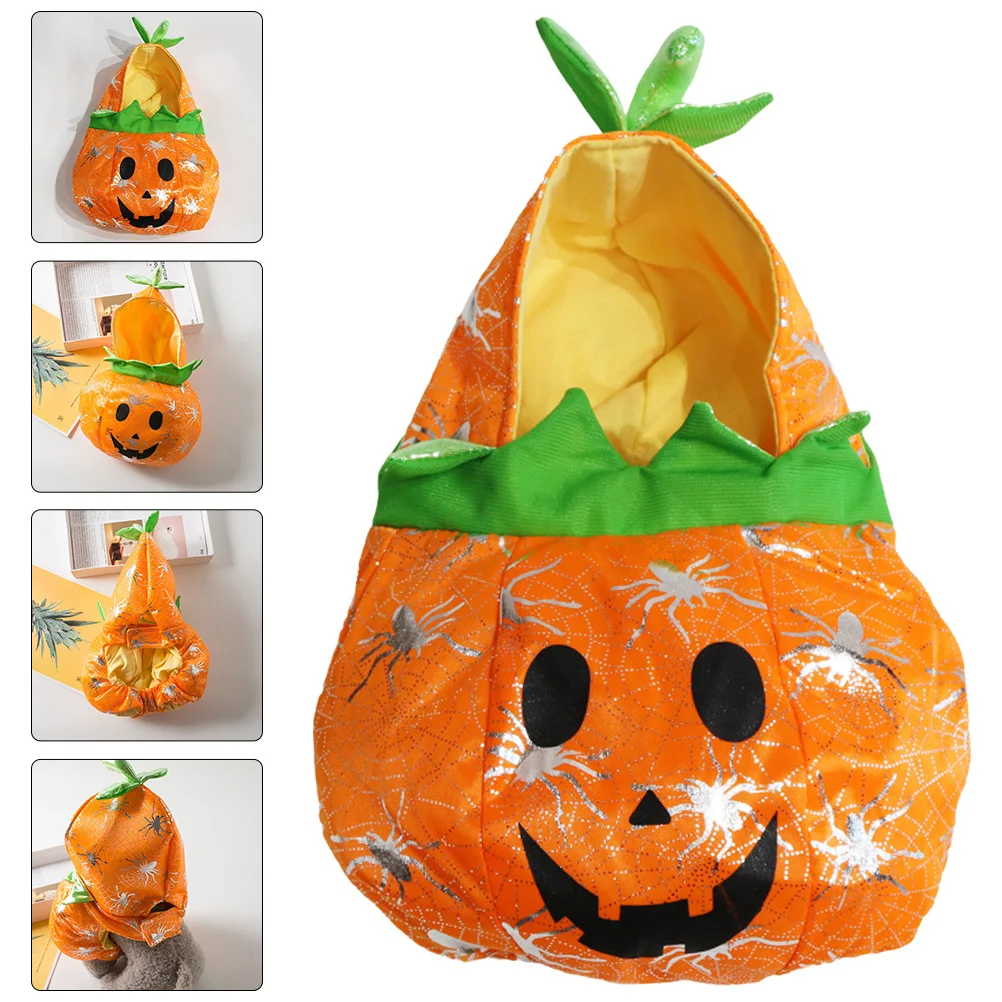 

Halloween Pumpkin Style Durable Soft Dog Clothes Puppy Costume Party Outfit Pet Apparel Dog Clothes Halloween Pet Prop