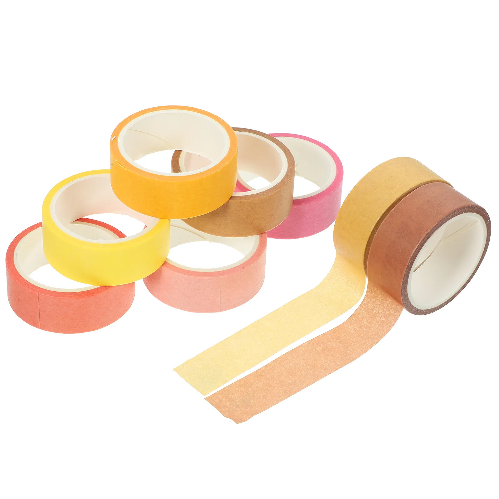 

8 Rolls Hand Taping Craft Sticker Washi Tape Decorative Scrapbooking DIY Journaling Supplies Aesthetic Masking Adhesive Roll