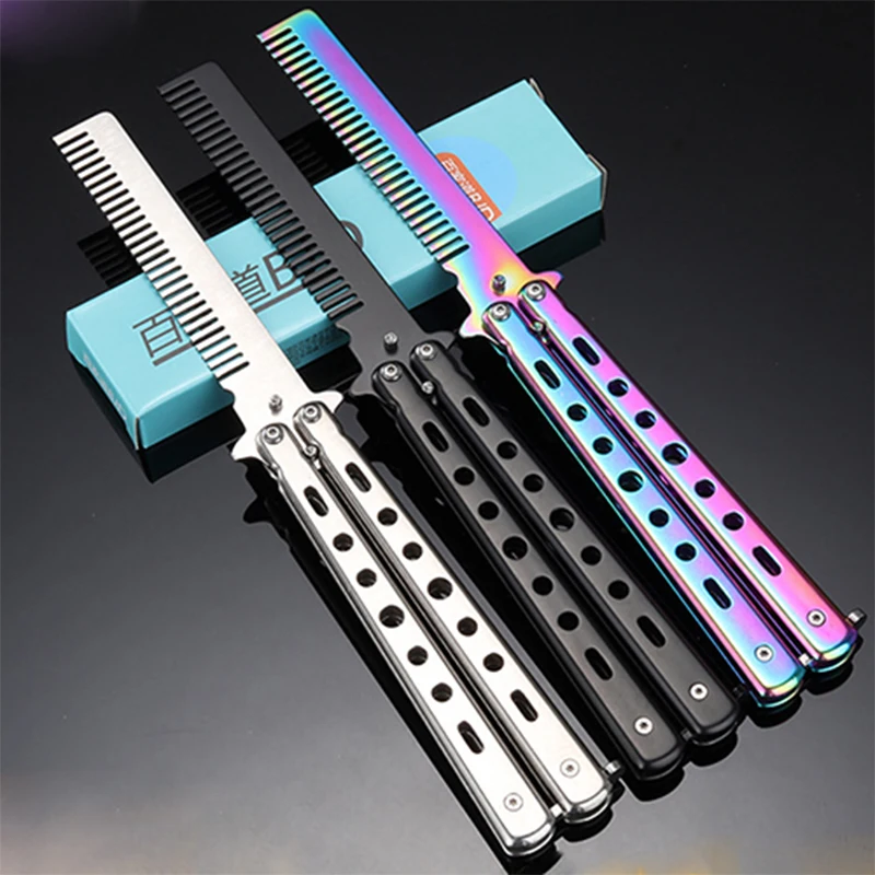 Valorant Yoru's Stylish Butterfly Comb CSGO Butterfly Training Knife Comb Hero Weapons Bakcpack Pendant Birthday Gift view 5