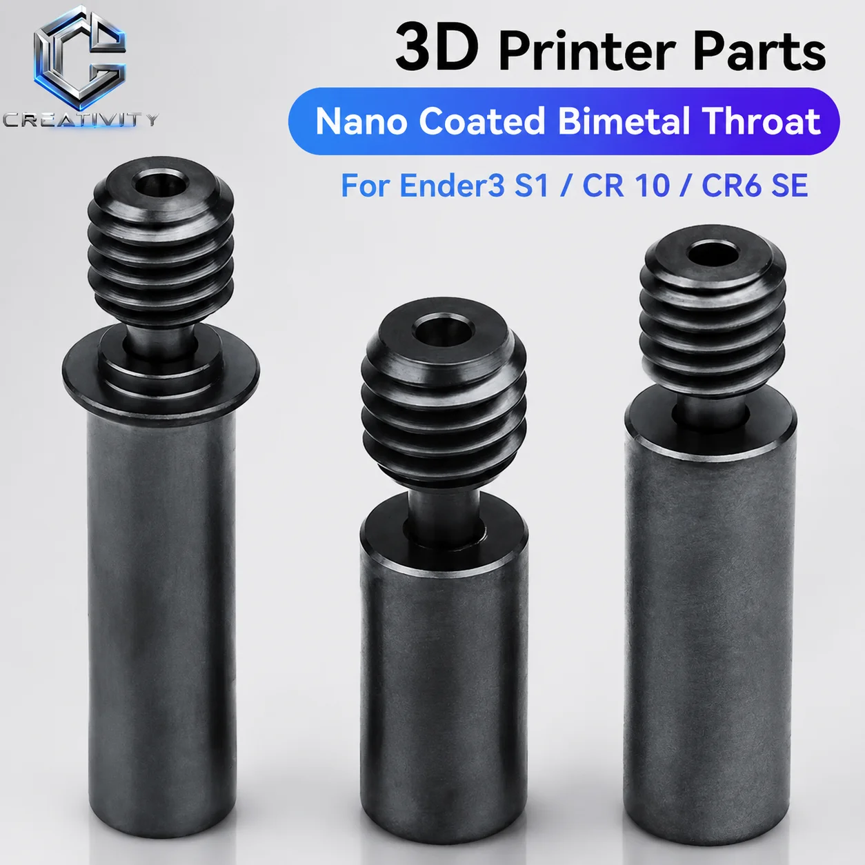 Nano Coated Metal Bimetal Throat For Ender3 S1 CR 10 CR6 SE Heat Break 3D Printer Part Bimetal Heatbreak Copper Titanium