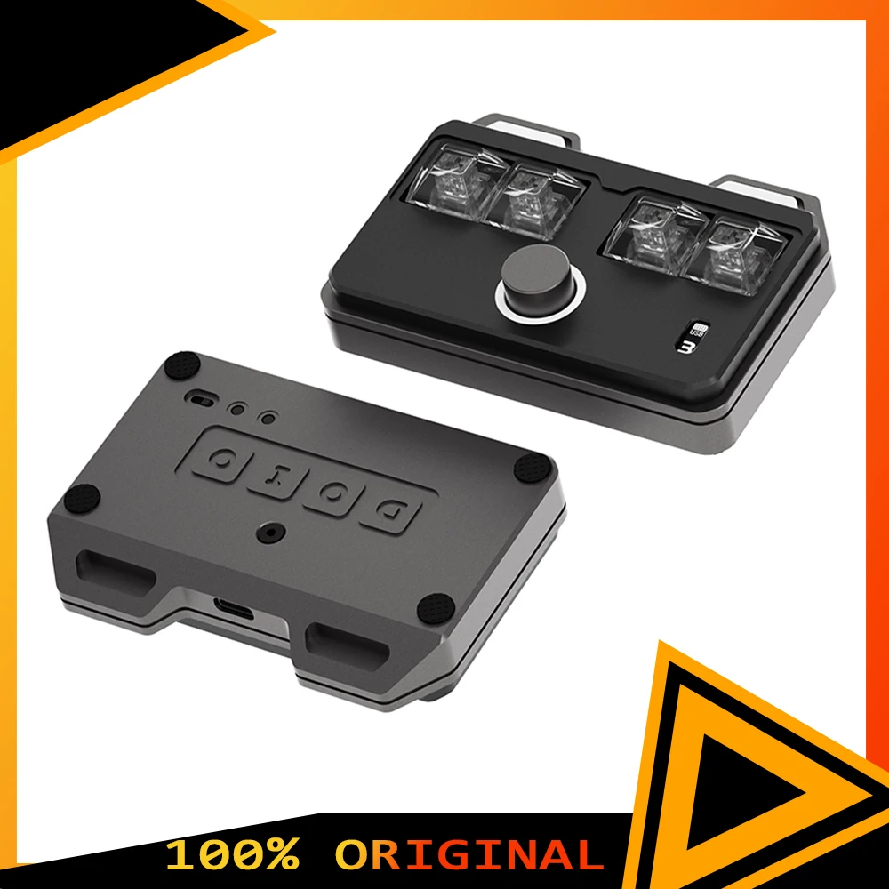 

DOIO KB04-B01 Механическая клавиатура Bluetooth Беспроводная с ручкой 4-клавишная дизайнерская клавиатура из алюминиевого сплава на заказ PS PR Office