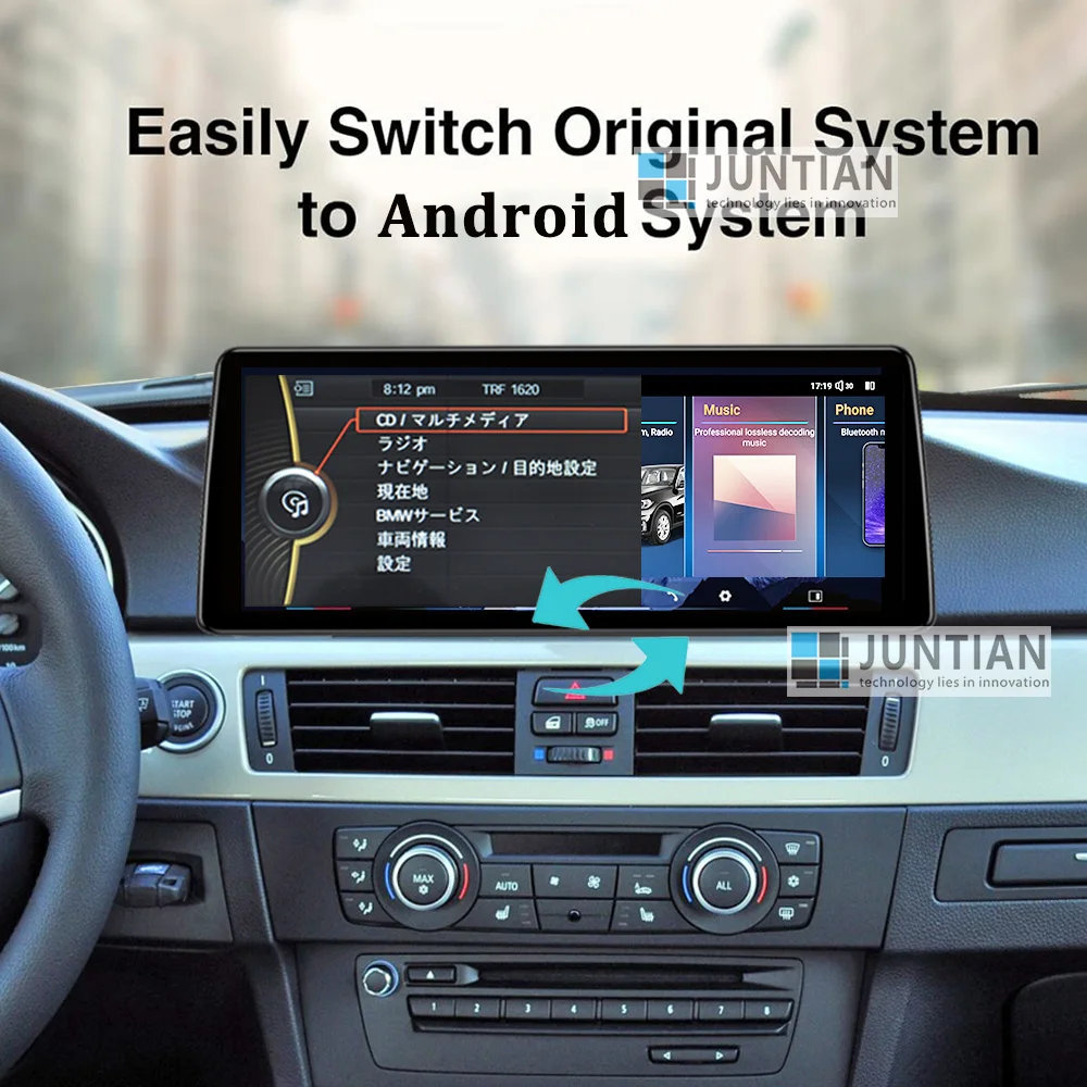 Ultra Narrow Android14 Qualcomm wireles Carplay Car Radio GPS Navigation For BMW 3Series E90 E91 2006-2010 CCC Multimedia Player