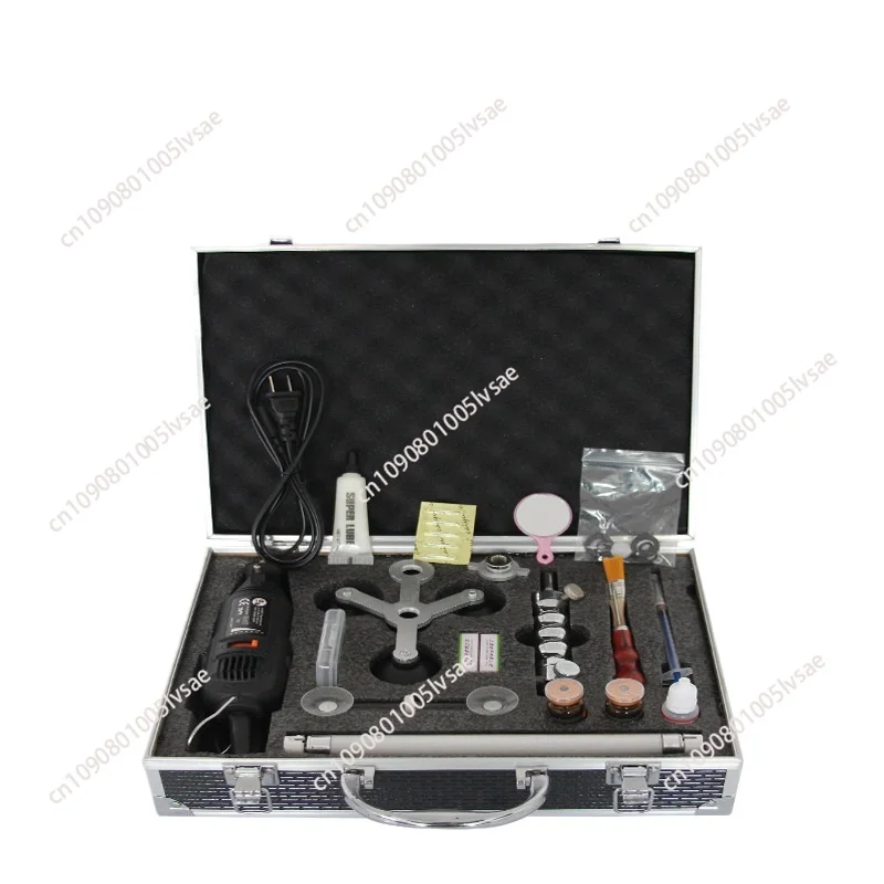 Car Front Windshield Repair Kit  Glass Crack Repair Professional Accessories Toolbox, Stainless Steel Vacuum Injection Pump