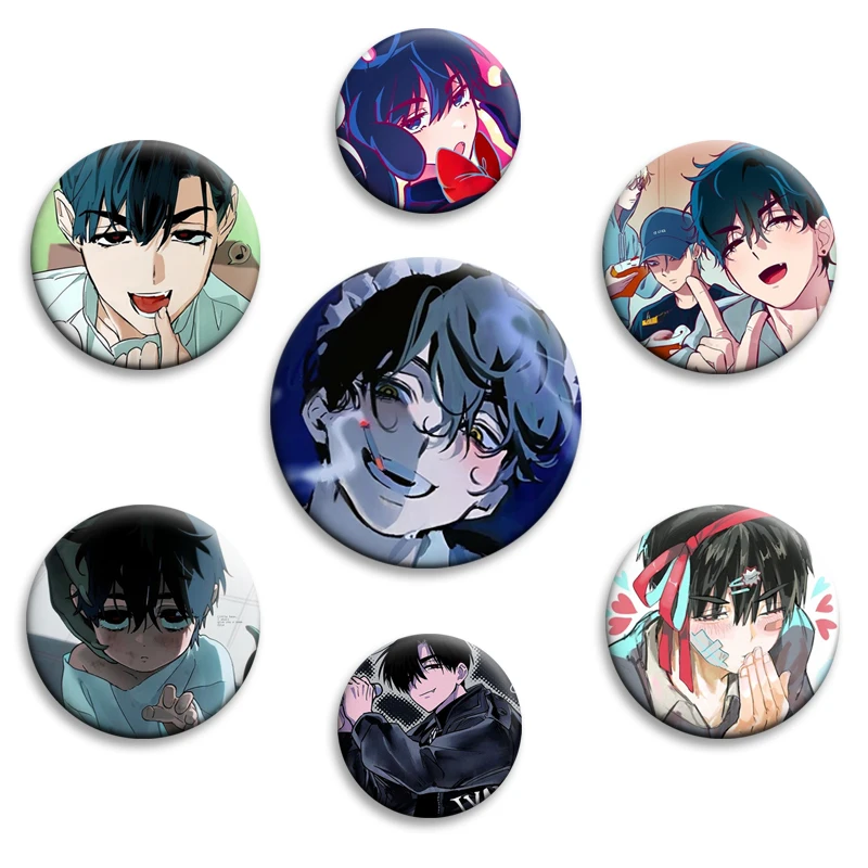 50mm New Anime Alien Stage Soft Button Pin Creative Brooch Metal Badge for Bag Clothes Hat Shirt Decor Accessories Jewelry Gifts