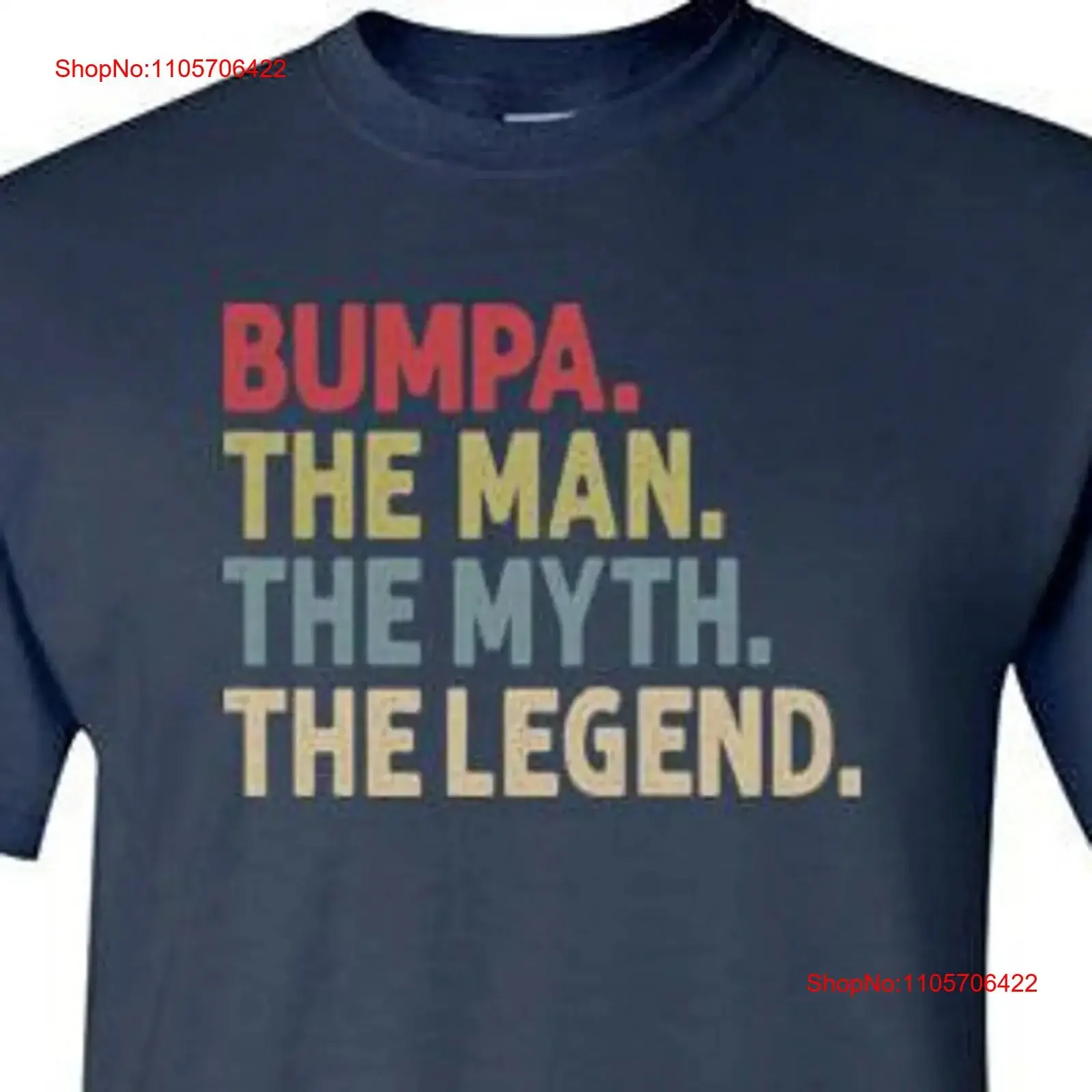 Bumpa The Man Myth Legend T Shirt for Men Grandpa s Birthday Present Christmas vintage Washed Unisex Slightly Comfortable