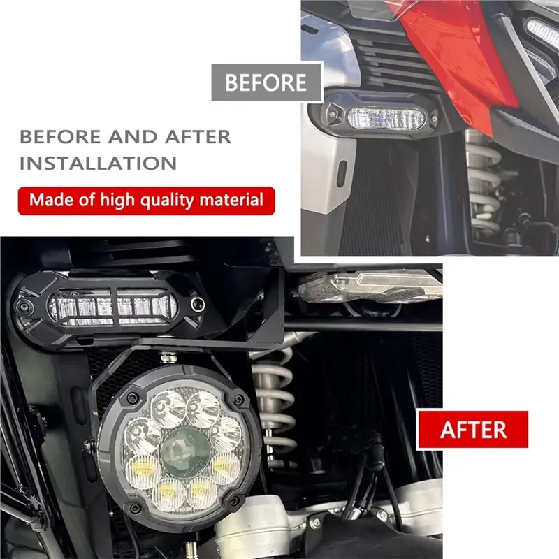 Spotlight Mount Holder Auxiliary Bracket For Fog Lights For BMW R1300GS ADV R1300 GS Adventure 2024-2026 Spot
