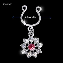 2Pcs High Quality Crystal Adjustable Size y Non Pierced Clip On Nipple Ring Body Jewelrys Nipple Adult Toy Piercing