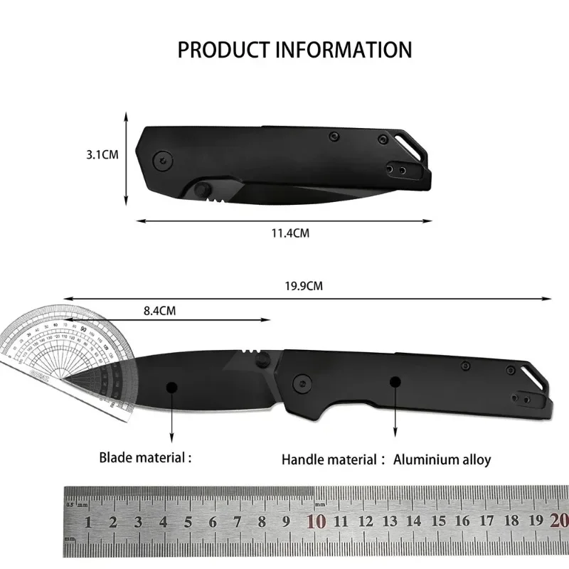 Folding Poclet Knife KS 2038 D2 Steel Blade Aluminium Alloy Handle Manual Open Camping Hunting Self-defense Multitools Knives