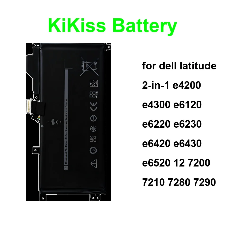 

Аккумулятор для Dell Latitude 2-IN-1 E4200 E4300 E6120 E6220 E6230 E6420 E6430 E6520 12 7200 7210 7280 7290 1FKCC F3YGT DJ1J0