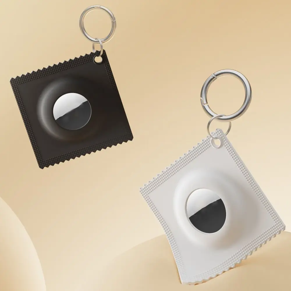 เคสซิลิโคนป้องกันแบบใหม่ ดีไซน์สร้างสรรค์ ขนาดเล็กกะทัดรัด บางเฉียบ พร้อมพวงกุญแจ สำหรับอุปกรณ์ติดตาม Apple AirTag