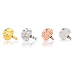 1pcs Aperture 2.5 Watch Crown Replacement Rose Gold Silver Gold Pumpkin Shaped Lightweight Portable Watch Crown Parts
