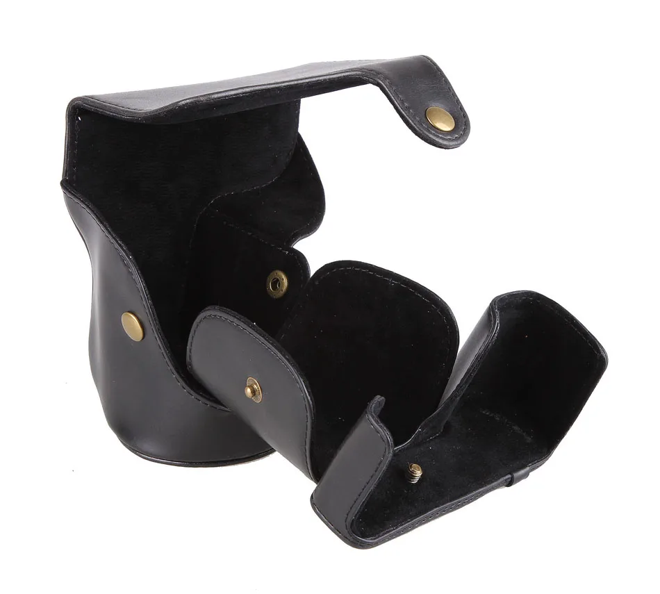 Camera Video Bag PU Case Shoulder Strap for Sony NEX-7 NEX7 NEX-F3 (Fit E-mount 18-55mm Lens)